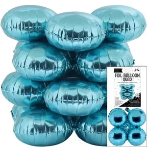 17" LaFete Quad Mylar Balloons - Baby Blue (4ct)