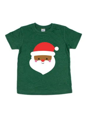 Black Santa Tee - Forest Green