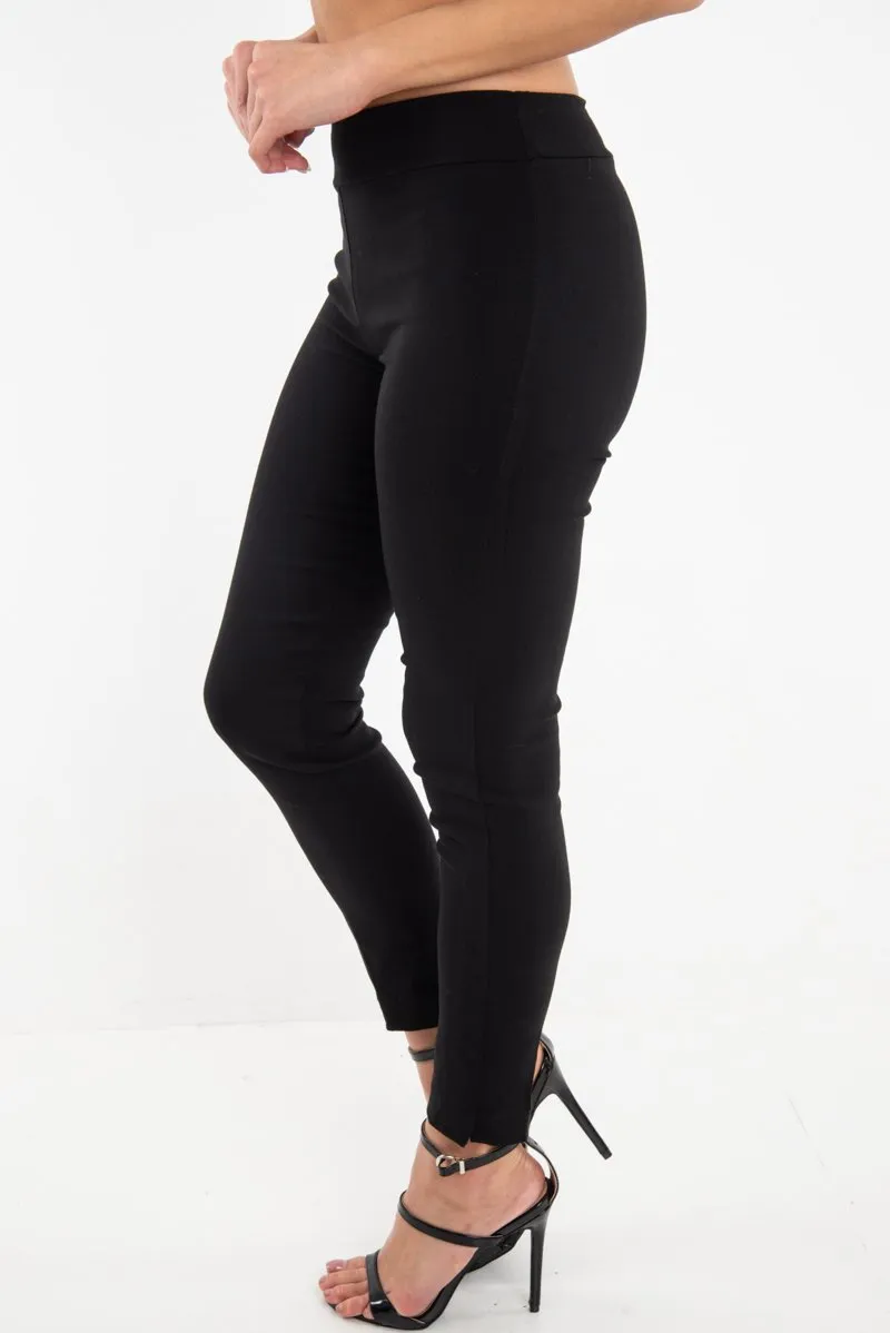 Black Woven Tailored Leggings - Brodi