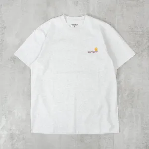 Carhartt WIP American Script S/S Tee - Ash Heather