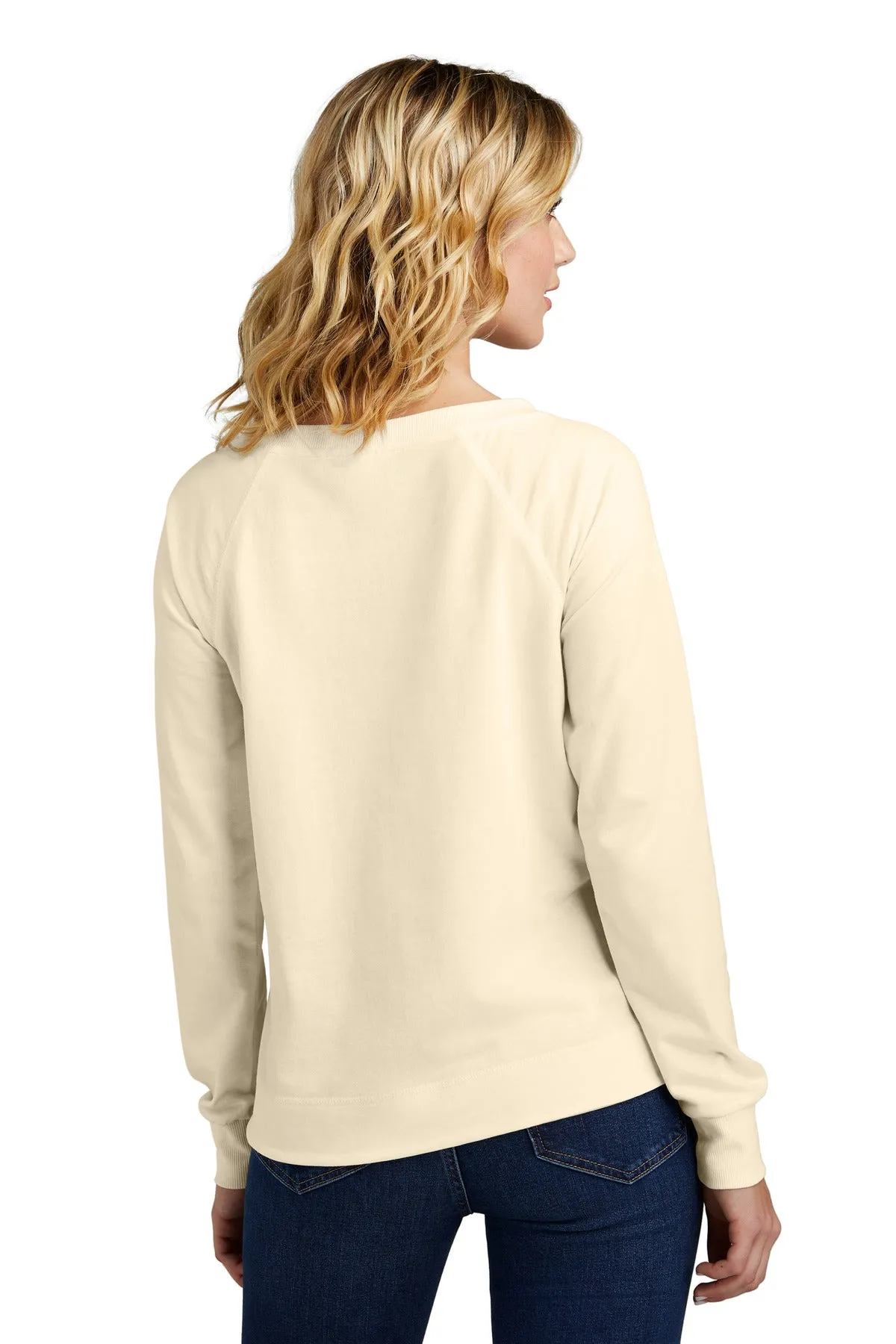 District Women's Featherweight French Terry Long Sleeve Crewneck DT672