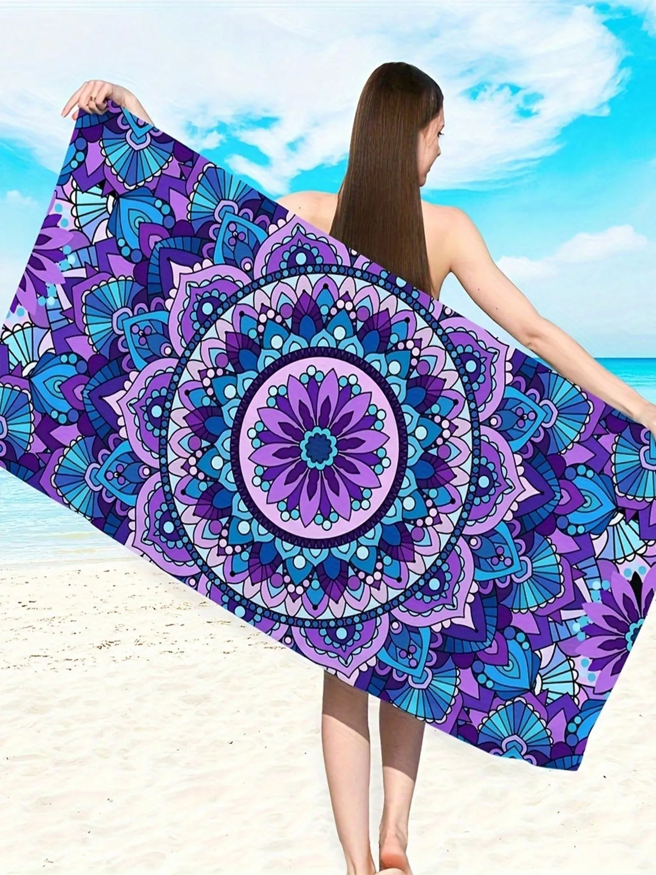 Extra Large Beach Towel - Ultra-Soft Microfiber, Quick-Dry & Sand-Free, Perfect For Travel, Yoga, Camping & Pool Parties