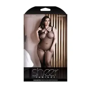 Fantasy Lingerie Sheer Uninhibited Crotchless Bodystocking