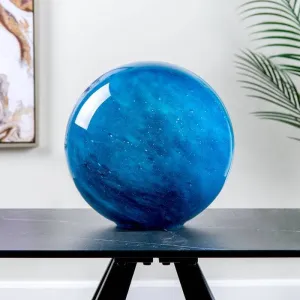 Galaxy Blue Round Table Lamp - 28cm