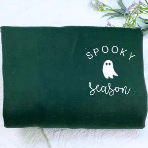 Halloween Sweater Fall Crewneck, Spooky Season Sweatshirt, Hoodie Embroidered