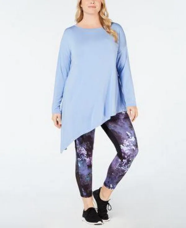 Ideology Asymmetrical Hem Long Sleeve Athletic Top