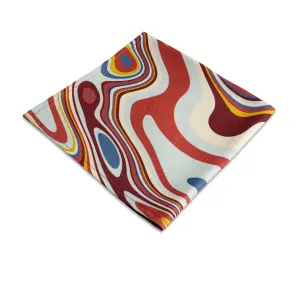 Linen Sateen Waves Napkins  - Multi-Color (Set of 4)