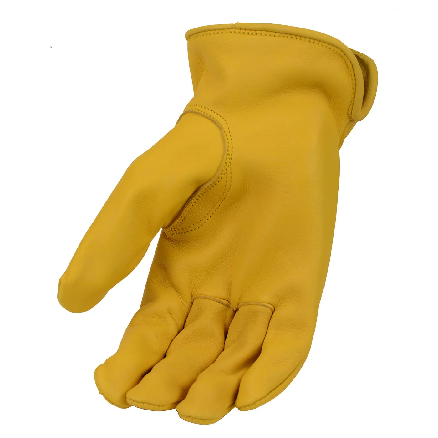 M-Boss Motorcycle Apparel BOS37550 Men's Yellow Full Grain Deerskin