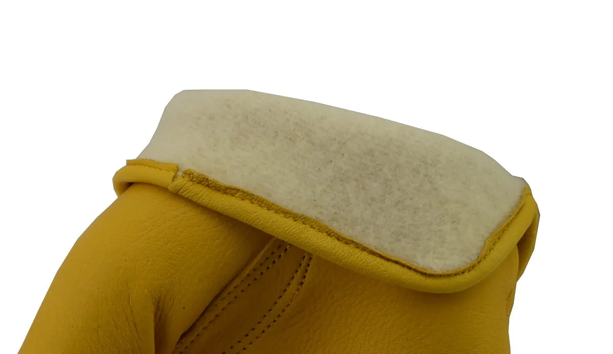 M-Boss Motorcycle Apparel BOS37550 Men's Yellow Full Grain Deerskin