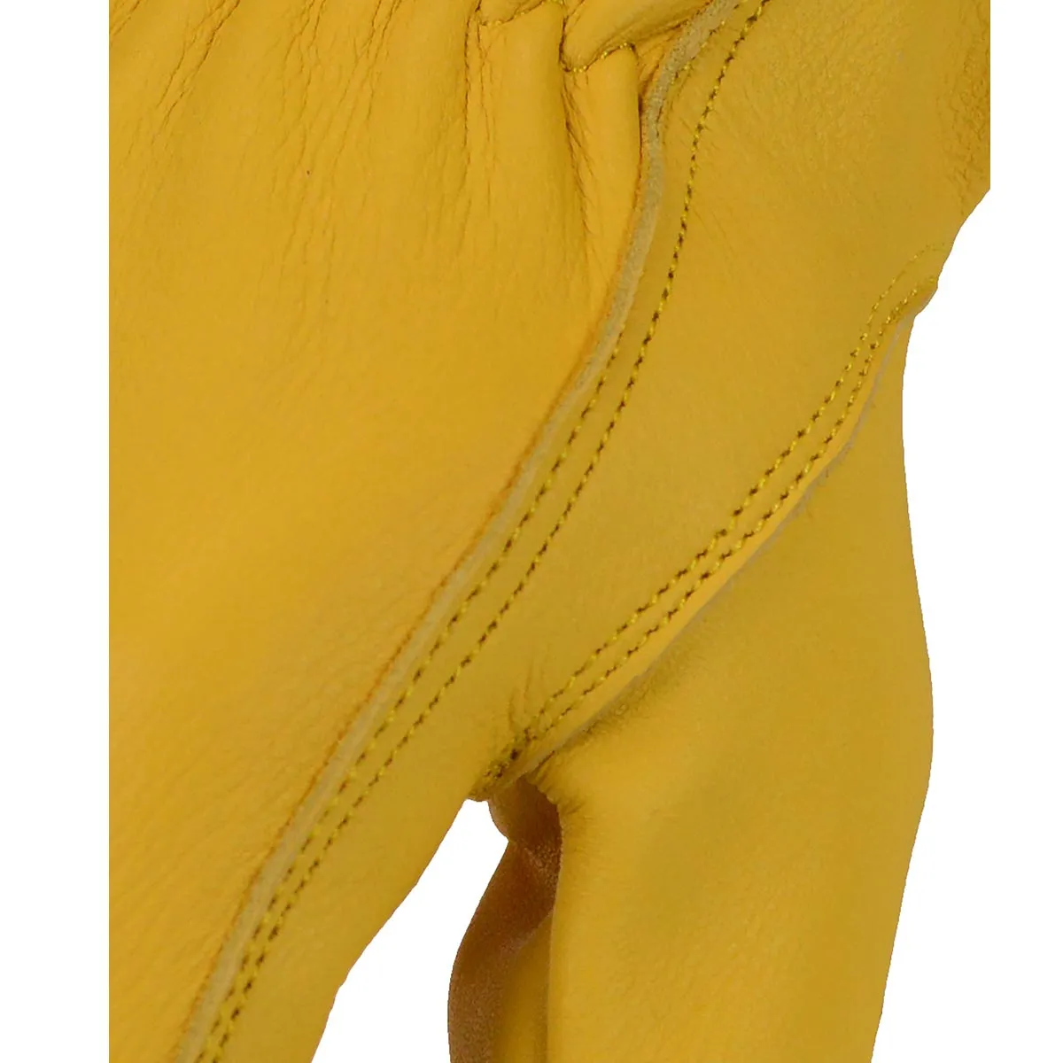 M-Boss Motorcycle Apparel BOS37550 Men's Yellow Full Grain Deerskin