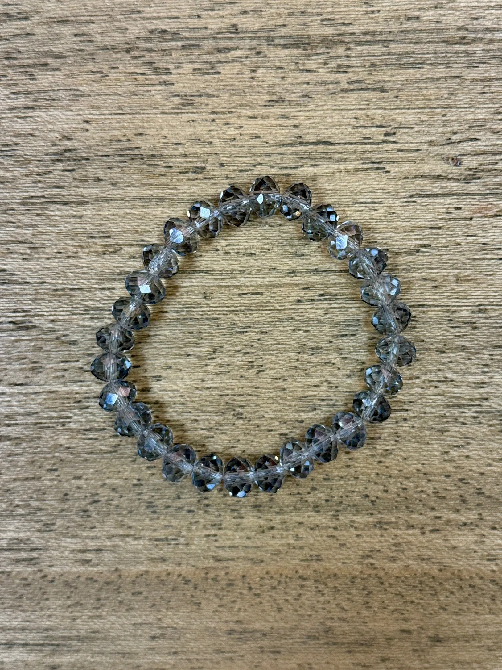 Mystic Light Blue Faceted Rondelle 8mm Bracelet