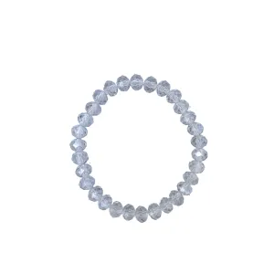 Mystic Light Blue Faceted Rondelle 8mm Bracelet