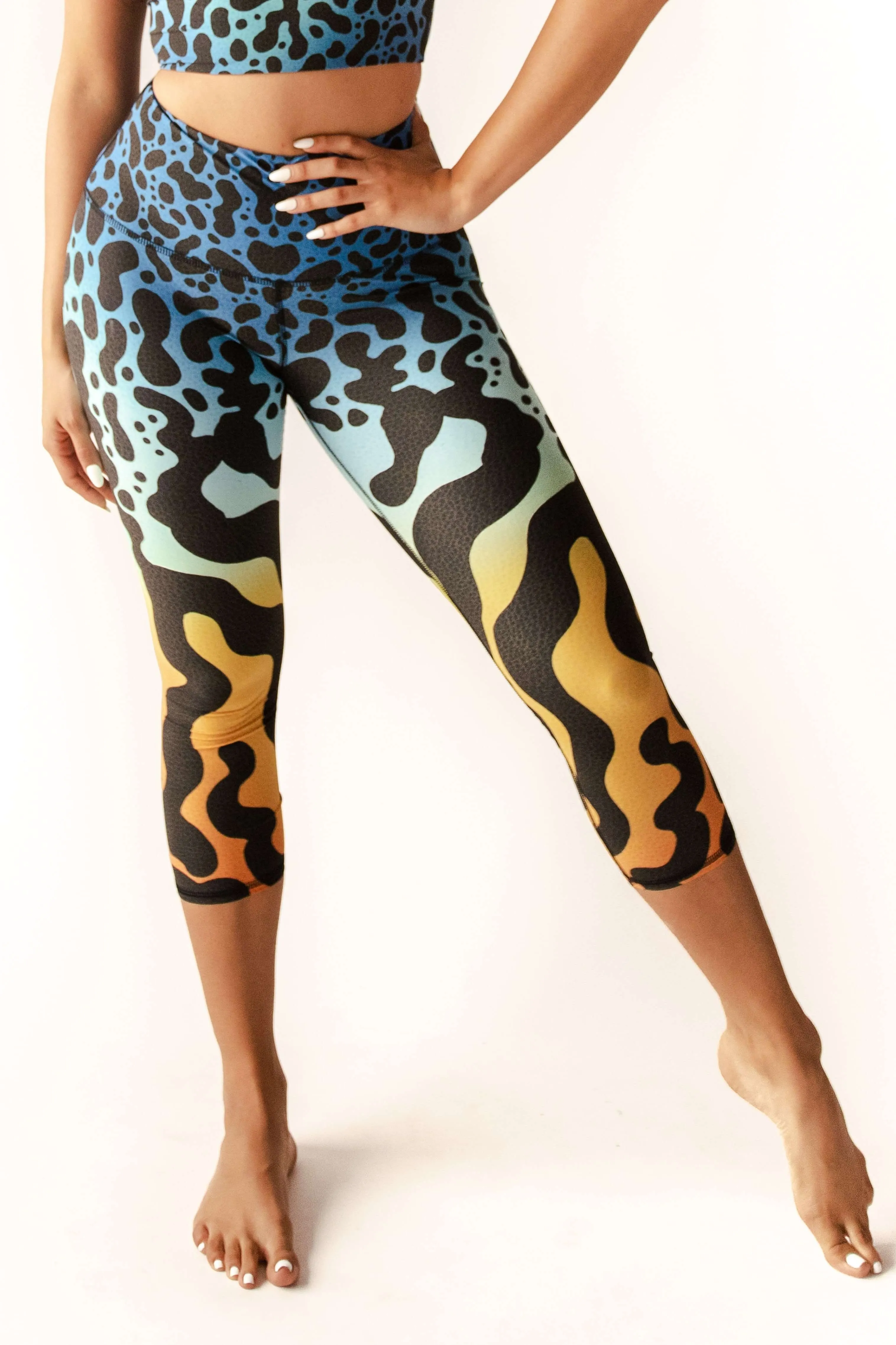 Natures Poison Printed Yoga Crops