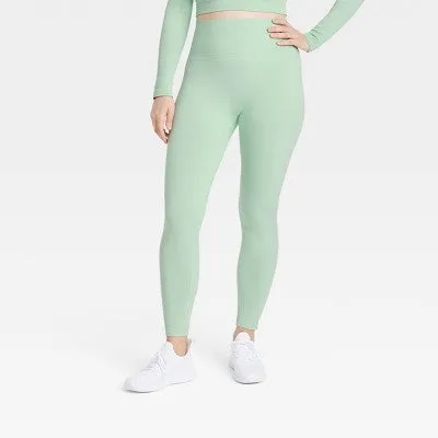 New - Women's Seamless High-Rise Leggings - All in Motion Fern Green L