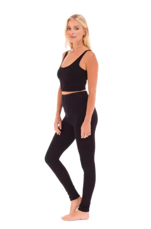 REVERSIBLE YOGA PANTS BLACK- BROWN