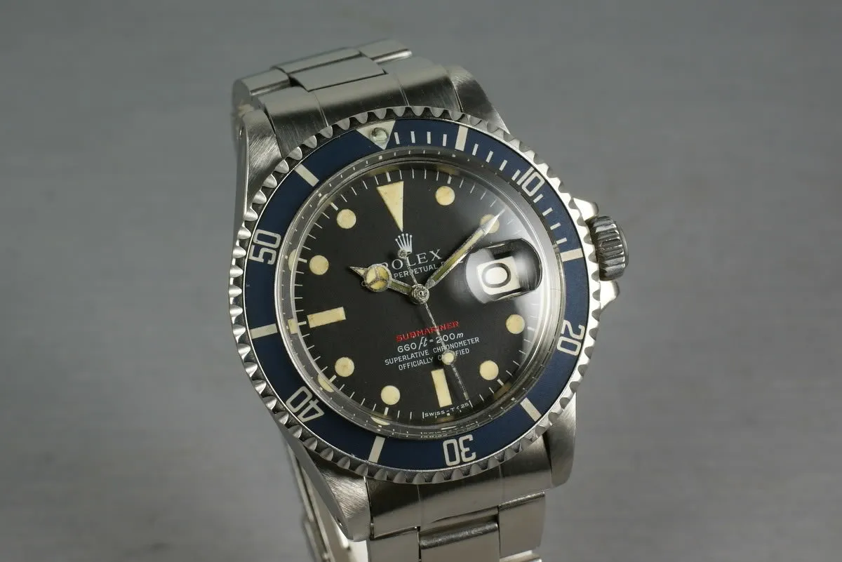 Rolex Red Submariner  1680 Blue Hue Insert