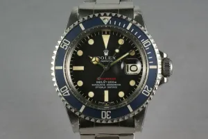 Rolex Red Submariner  1680 Blue Hue Insert