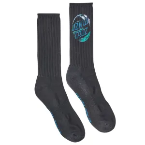 Santa Cruz Skateboards Black Mens Wave Dot Socks