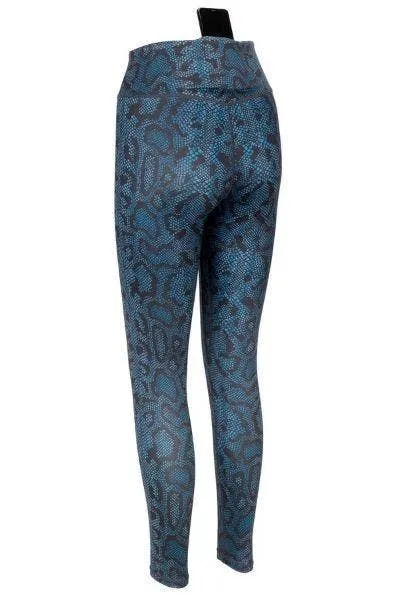 Savasana Blue Snake Print Eco Friendly Yoga Pants