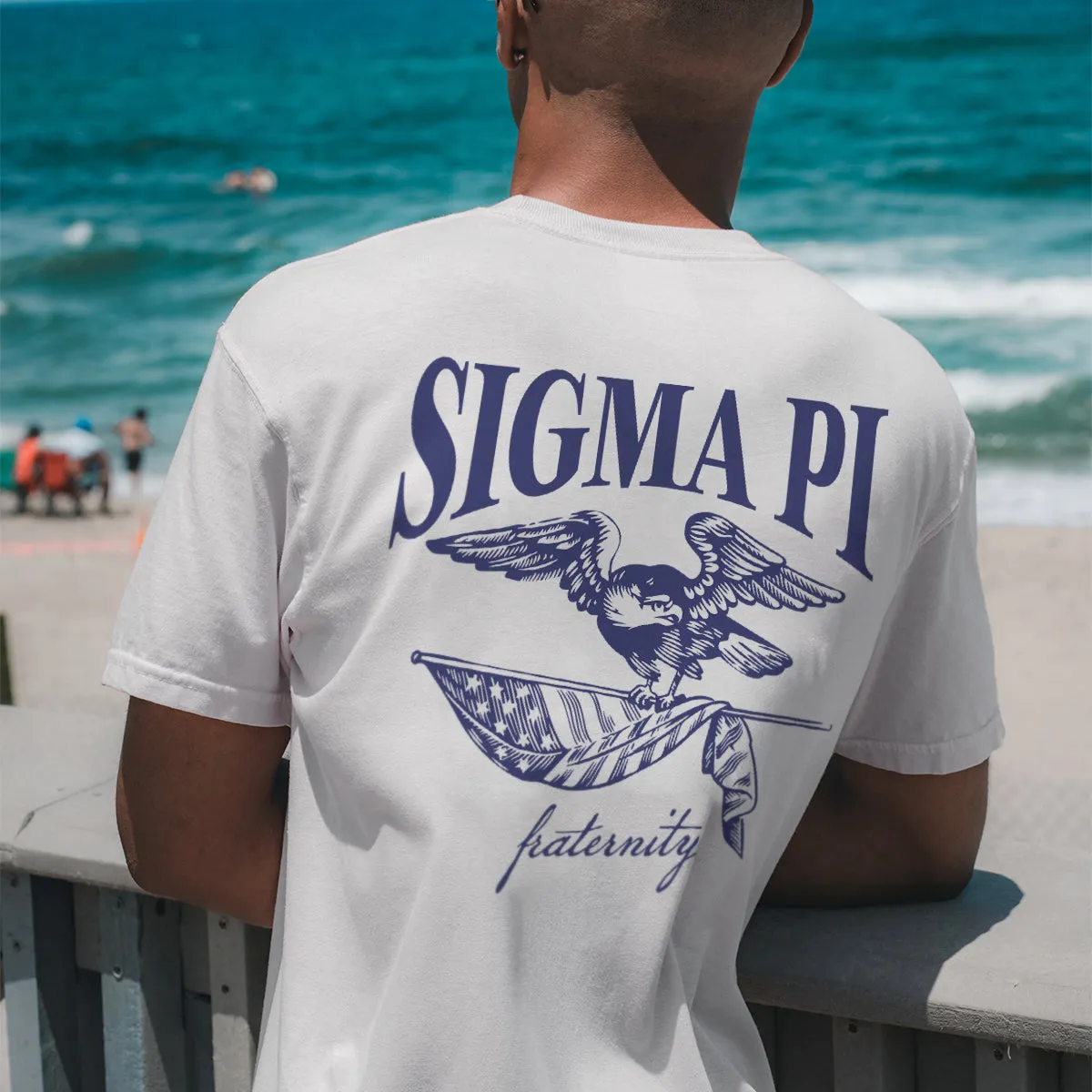 Sigma Pi Comfort Colors Freedom White Short Sleeve Tee