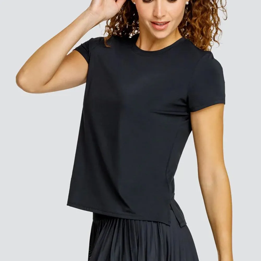 Women's Bijou Short Sleeve Tennis Top Onyx