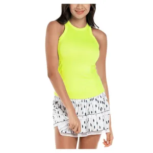 Women's One Love Rib Tennis Tank Neon Yellow