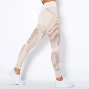 Women's Seamless Mesh Leggings - High-Quality Yoga Pants for Women