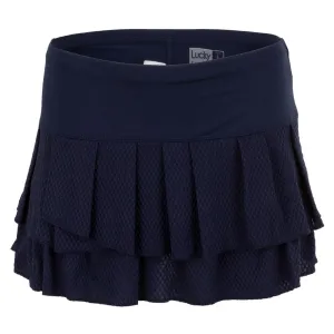 Women's Wavy Pleat Tier Tennis Skort Midnight